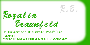 rozalia braunfeld business card